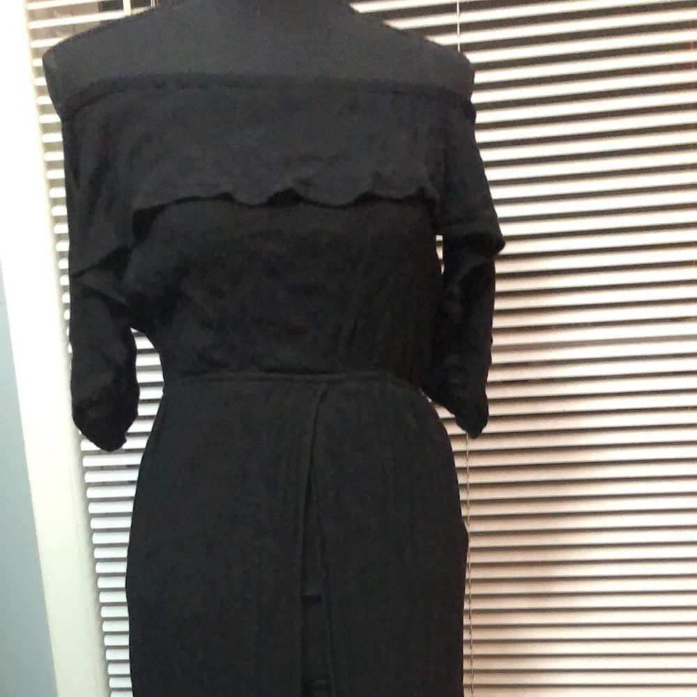 Black romper /hi-low dress